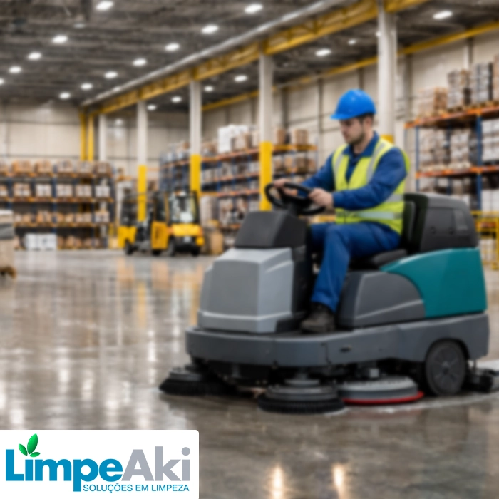 Empresa de limpeza de armazém